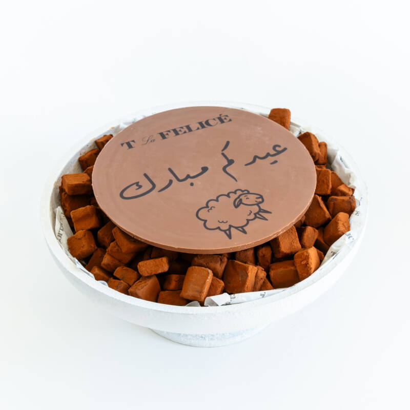 Eid Choco Truffles in White Plate